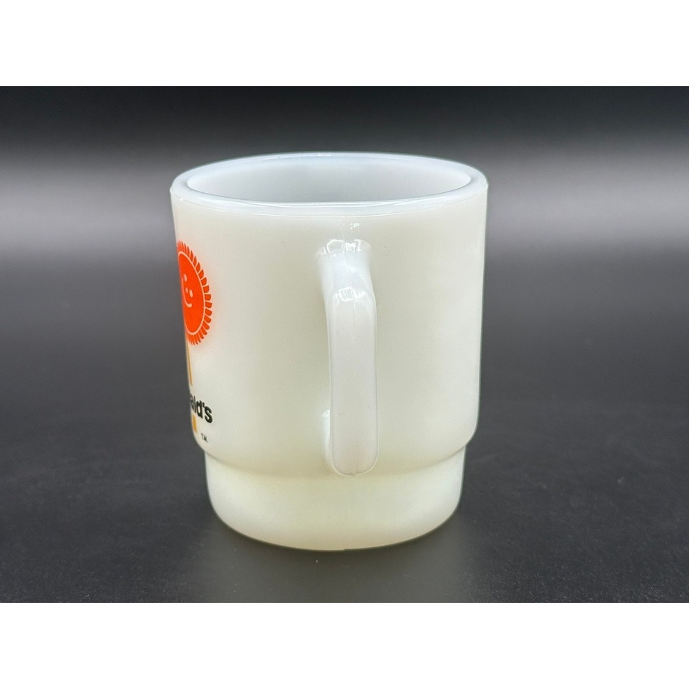 Vintage McDonald's Anchor Hocking Fire-King Milk Glass Good Morning Sun Mug USA - Picture 7 of 9